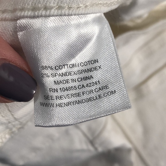 Henry & Belle white cropped cuff jeans size 29 - Picture 8 of 12